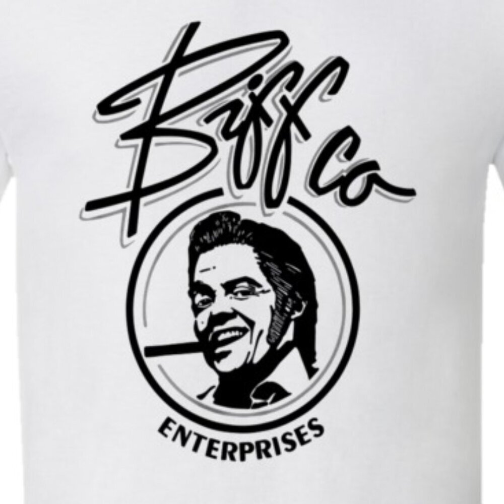 Back To The Future Biff Co Enterprises Funny 80s Retro Movie Fan Graphic T-Shirt - Picture 2 of 5